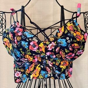 Victoria’s Secret PINK Floral Lace Bralette Crop Top
